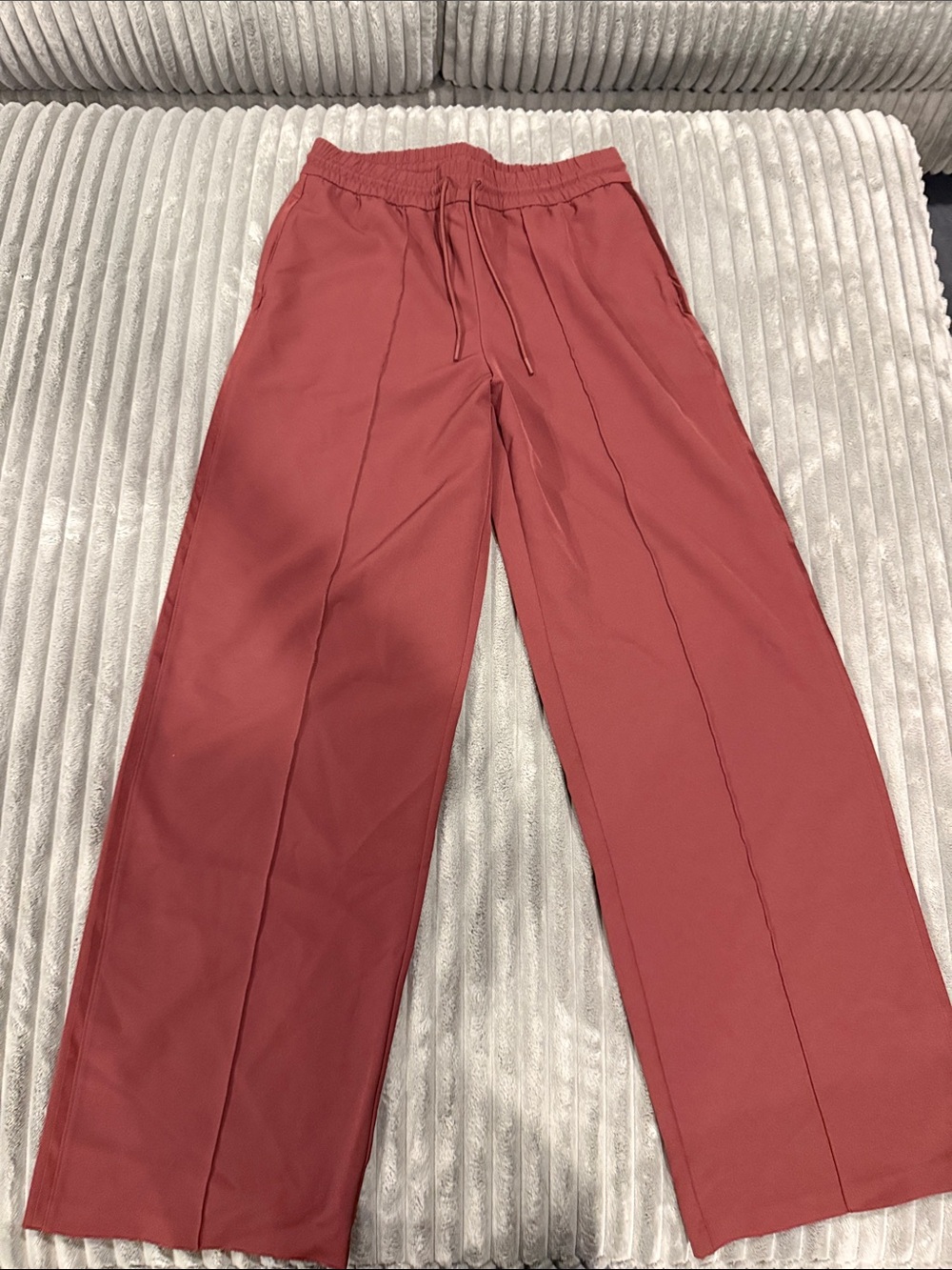 Athleta Women’s Wide-Leg Drawstring Pants - Rust/Brick Red